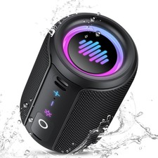 Portable Bluetooth Speaker with Lights, Bluetooth 5.4 Speaker, Powerful Cryst...