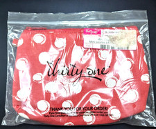 Thirty One Mini Zipper Pouch 229A Swirl Dot Red New 8"x5"