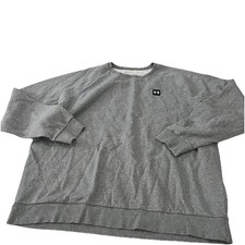 Under Armour Sweatshirt Mens Size XXL 2XL Gray Loose Cotton Crew Neck Fleece