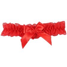 Women's Wedding Garters for Bride with Bow Party Prom Leg Lace Garter Belt