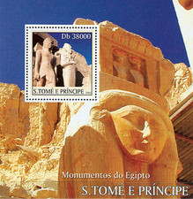 Sao Tome 2008 Egyptian Civilization,Temple of Queen Hatshepsut,Architecture,MNH