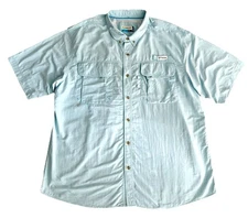 Magellan Shirt Mens 3XL Sky BLUE Fish Gear Vented Mag Wick Outdoor Button Down