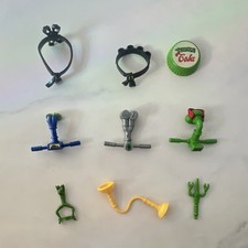 Vintage TMNT Head Droppin’ Accessories Lot 9pcs 1991 Raph Mike Don Leo