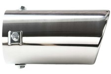 EDELSTAHL Auspuffblende Endrohr Groß Single Abgeschrägt 145 x 76 mm [A666]
