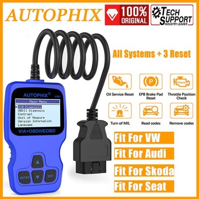Autophix V007 For VW For Audi OBD2 Scanner All System Diagnostic Tool Oil Reset