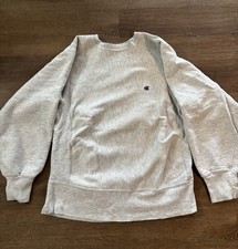 Vtg 80s Champion Reverse Weave Mens Crewneck Pullover Sweater Logo USA Large