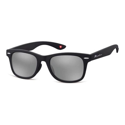 Lunettes Montana 965E Noir Argent Revo Miroir Rectangle 46 mm - Photo 1/2
