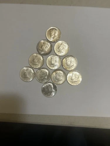 1964 Unc. Kennedy Half Dollars, 90% SILVER 11 Coin Lot