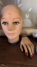 Vintage 1950 / 60s Mannequin Head Shop Counter Old Feature Display Stand Model