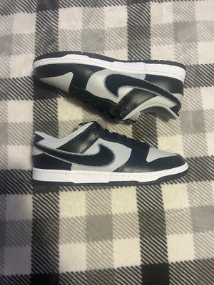 Size 11 - Nike Dunk Low Chenille Swoosh - Black Grey Fog