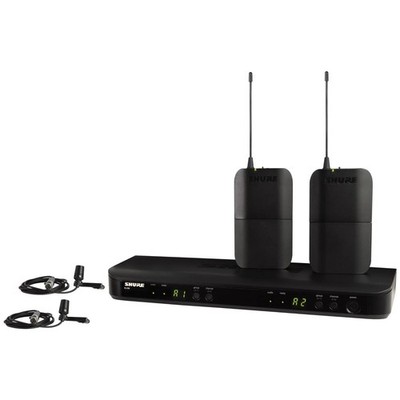 Shure Mic Wireless System Band H11 with 2 CVL Lavalier Mics Band BLX188