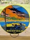Vintage Porcelain “Let’s Go Places” Gas&Oil Thick Metal Sign 1934,Approx.11.75" — photo 1