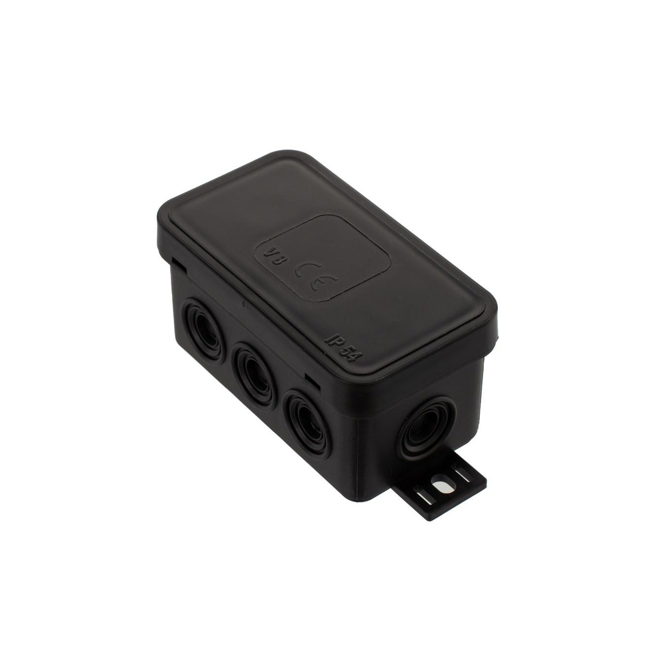Abzweigkasten Aufputz 80x45x41mm mit Gummiverschraubung schwarz IP54 Abzweigdose Verbindungsdose ViPlast 2827 - Bild 3