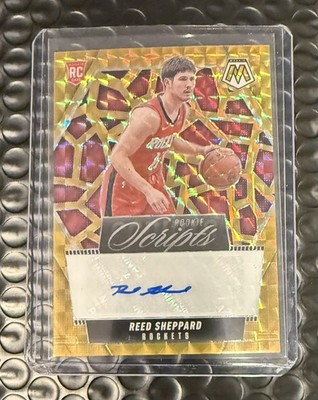 2024 Panini Mosaic - Reed Sheppard Rookie Scripts Gold Auto Autograph /10 RC