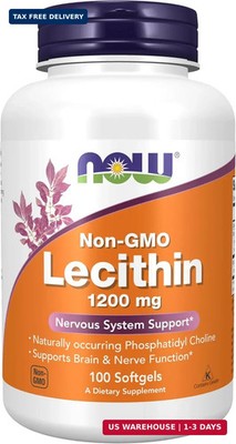 NOW Supplements, Lecithin 1200 mg with naturally occurring Phosphatidyl Choline,