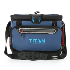Titan by Arctic Zone 30 Can 25 QT Zipperless Soft Cooler, Ocean Blue