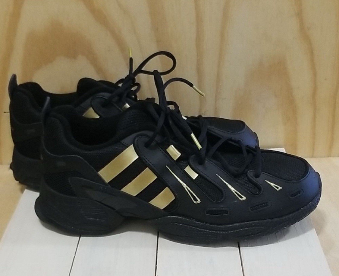 Adidas Men's Size 13 EQT Gazelle Black & Gold Ath… - image 1