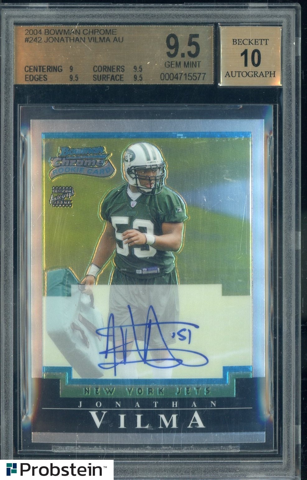 Jonathan Vilma Bowman Chrome #242 Autograph