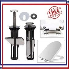 2 PCS Heavy Duty Toilet Seat Fastener Bolt kit, Universal Toilet Seat Bolt Kit