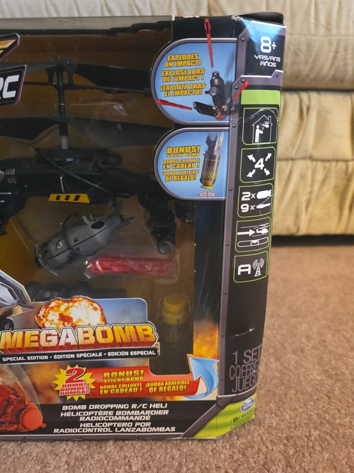 Air Hogs Megabomb Helicopter Bomb Dropping R/C Heli New Sealed In Box Rare - Image 3 of 4