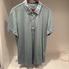 Orlebar Brown Mens Size Medium Sebastian Polo Green Shirt 100 Linen