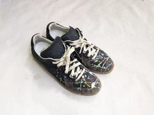 Maison Margiela GAT Sneakers Black Paint Splatter Men 8 41 Leather High Top