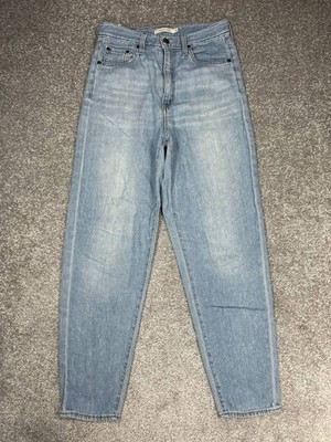 Levis High Loose Taper Jeans Womens 26 Blue Denim Relaxed Fit Logo Cotton 28x28