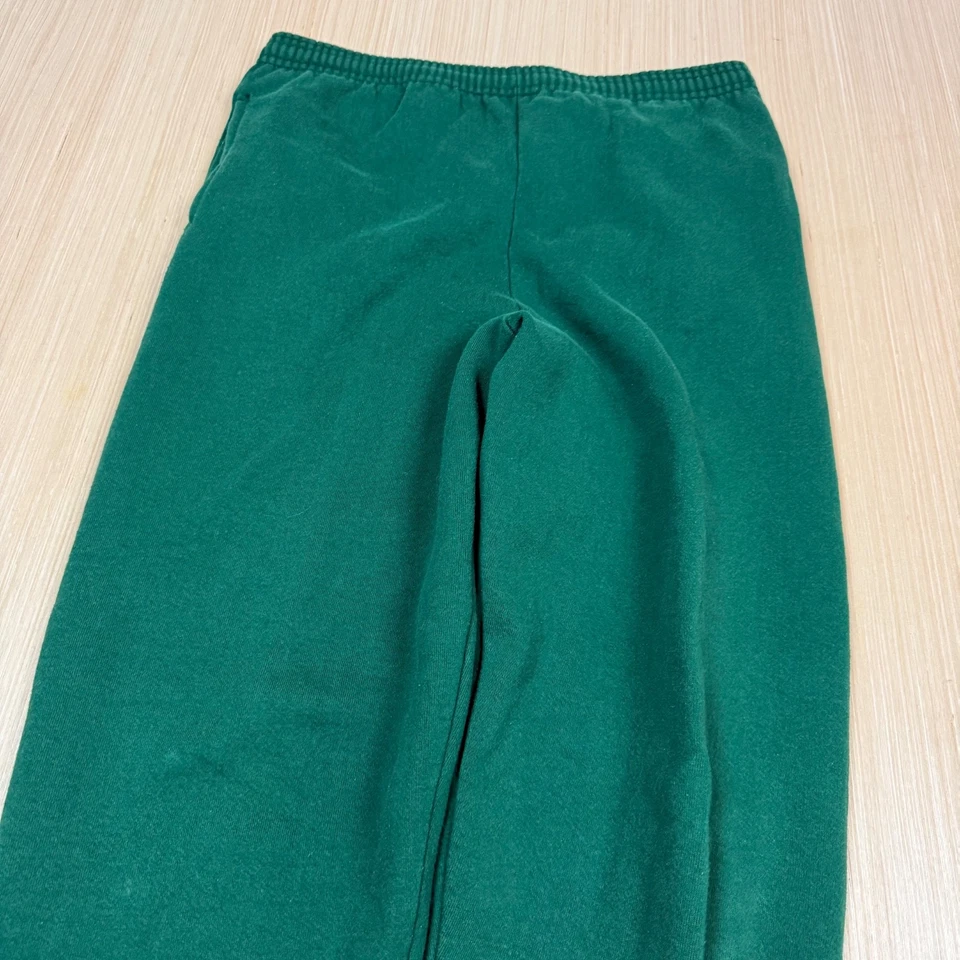 Vintage Hanes Premium Sweatpants 90s Heavy Thick Dark Green baggy men's medium - Image 2 of 4