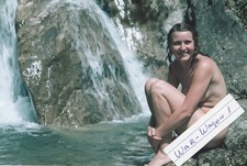 German WW II Photo   -     Eva Braun  Swiming   In Color