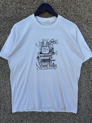 VTG 80s Silicon Valley Advanced Tech Cartoon T Shirt Sz M Computers 1983