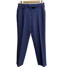 Women's Investments 6 Petite Navy Straight Leg Pants NWT Tummy Control Career