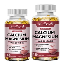 Calcium Magnesium Zinc with Vitamin D3 Softgels For Strong Bone Teeth Health