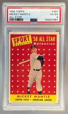 1958 Topps 487 Mickey Mantle PSA 4 148437967