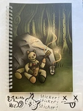 Reusable Sticker Book Sticker Transfer Paper Spiral Bound Notebook Art Cover