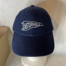 Old Navy Blue Unstoppable Adjustable Buckle Hat Baseball Cap Flag Lucky