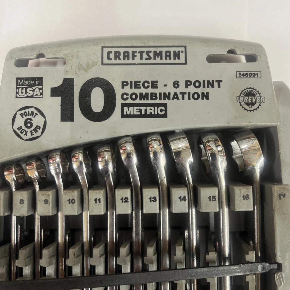 Vintage Craftsman USA 10 Pc 6 Point Metric Wrench Set 946991 Case READ BIN OBO - Image 2 of 4