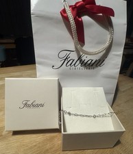 Bracciale Fabiani in oro bianco 9Kt con zirconi