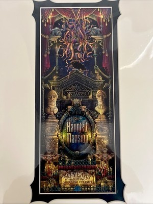 Disney Haunted Mansion Ghoulish Delight Jeremy Fulton Art Print Sealed 14 x18 