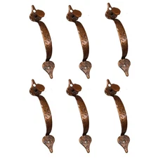 Vintage Mckinney Push Button Latch -6 PK- Forged Iron Cabinet Hardware Handle