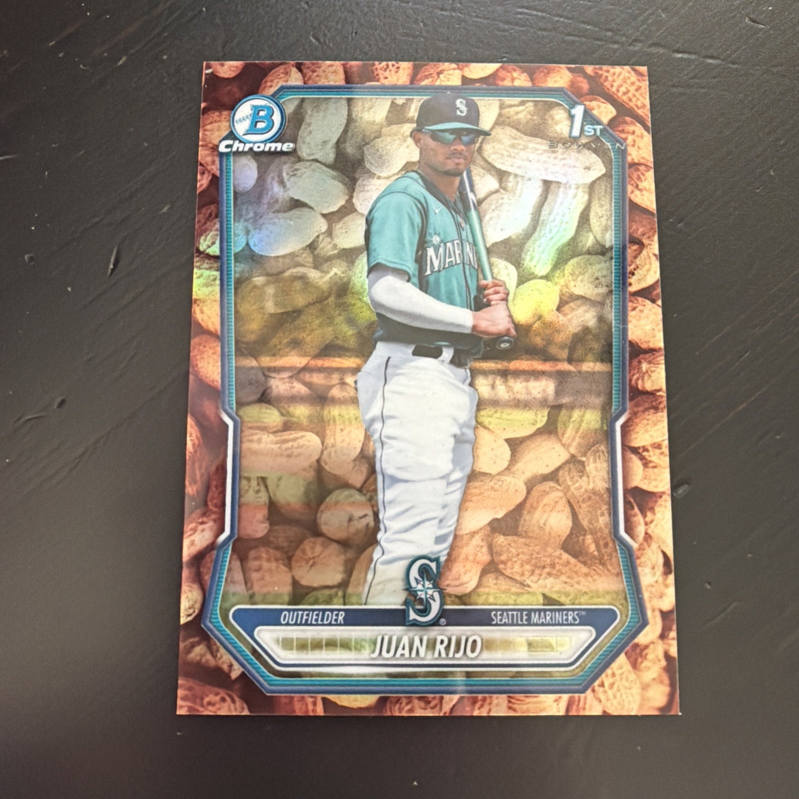 2026 Juan Rijo 1st Bowman Chrome Peanuts Refractor SSP Snack Pack Mariners