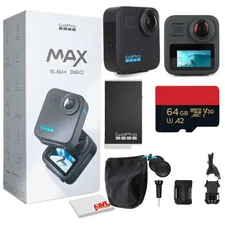 GoPro MAX 360 (2025) Waterproof Action Camera - With Cleaning Set + 64GB Memory