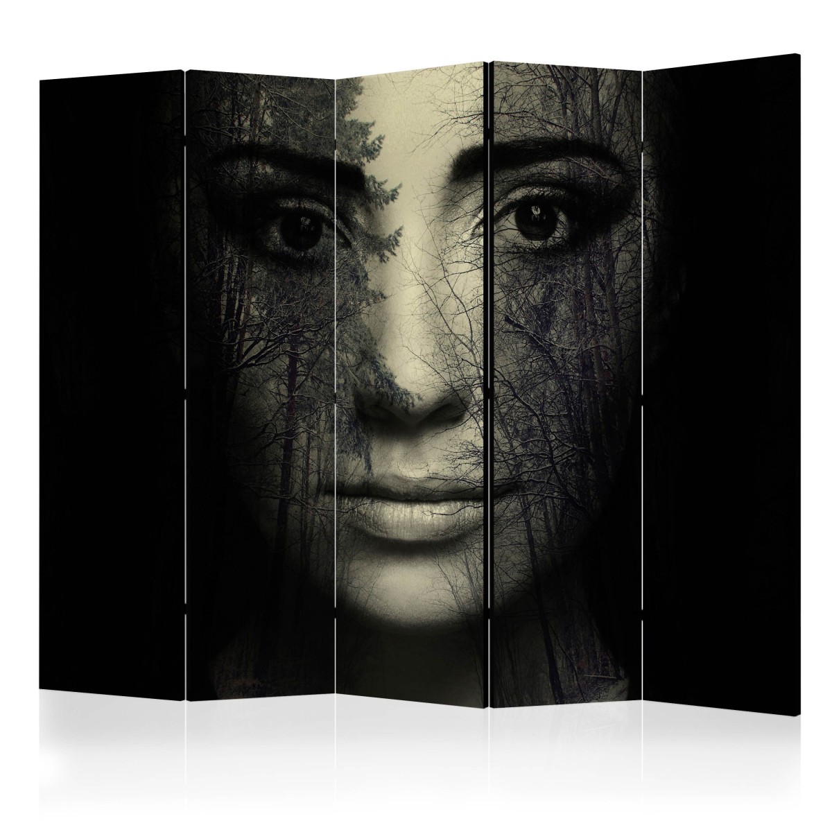 Paravent Forest Mask 5 volets pour cacher le vis-à-vis dans un studio