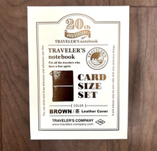 TRAVELERS Notebook Limited Card Size 20th Anniversary Set Brown New