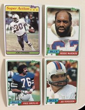 1981 Topps Bills Lot Joe Cribbs RC  Reggie McKenzie  Fred Smerlas  Joe Ferguson