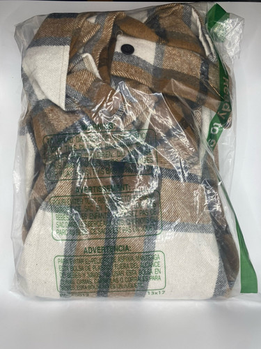 Oversized Women's 2XL Plaid Shacket Button Up Shirt Cabin Basic Fall Winter - Picture 4 of 4