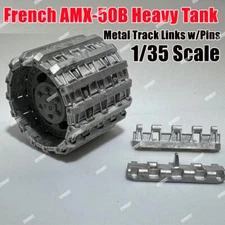 1/35 French AMX-50B Heavy Tank Lead-tin Alloy Tracks Links Kit for Amusing Hobby