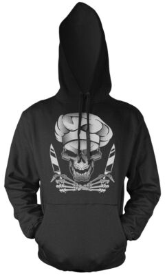 Cook Skull Kapuzenpullover Totenkopf Kochen Essen Foot Chefkoch Grillen  BBQ