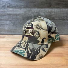 Vintage Napa Hat Cap Snapback Brown Camo Hunting Outdoors 90s