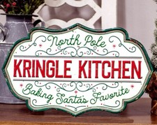New Embossed North Pole KRINGLE KITCHEN Metal Sign ... Christmas