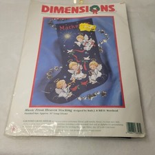 New Dimensions Counted Cross Stitch Kit Music From Heaven Stocking 8525 Angels